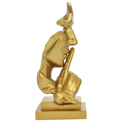 8" Gold Resin Tabletop Sculpture HomeRoots