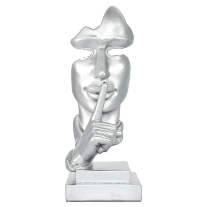 6" Silver Resin Tabletop Sculpture HomeRoots