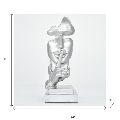 6" Silver Resin Tabletop Sculpture HomeRoots