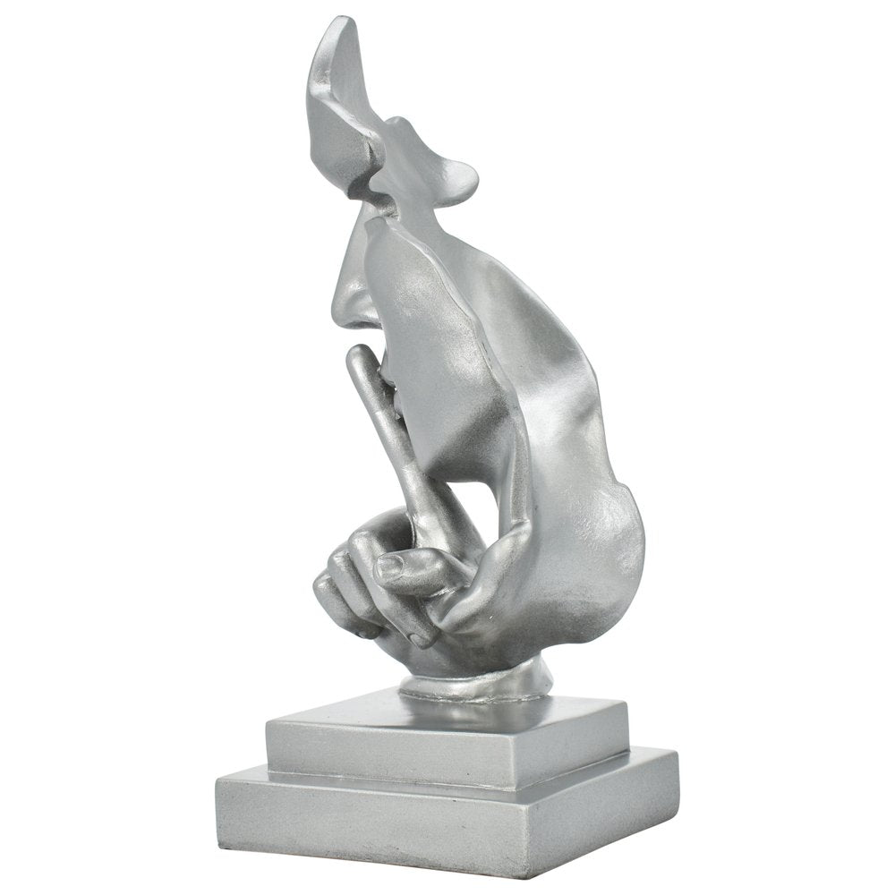 6" Silver Resin Tabletop Sculpture HomeRoots