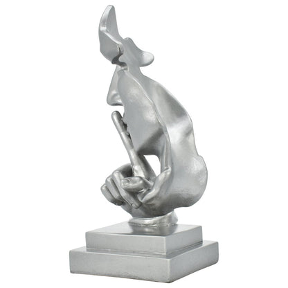 6" Silver Resin Tabletop Sculpture HomeRoots