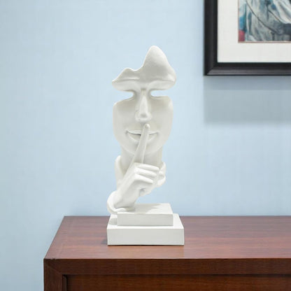 5" White Resin Tabletop Sculpture HomeRoots