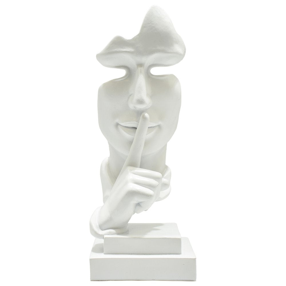 5" White Resin Tabletop Sculpture HomeRoots