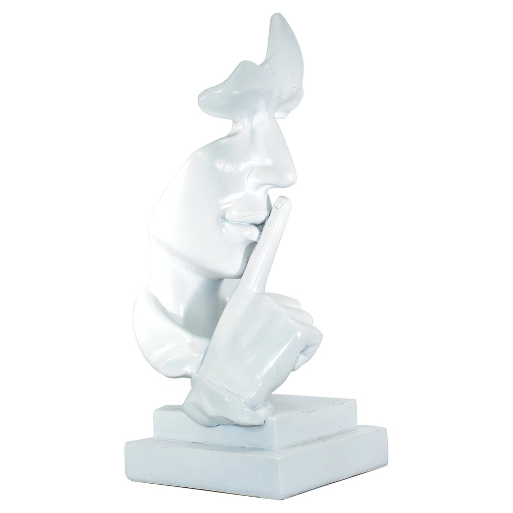 5" White Resin Tabletop Sculpture HomeRoots