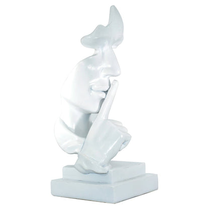 5" White Resin Tabletop Sculpture HomeRoots