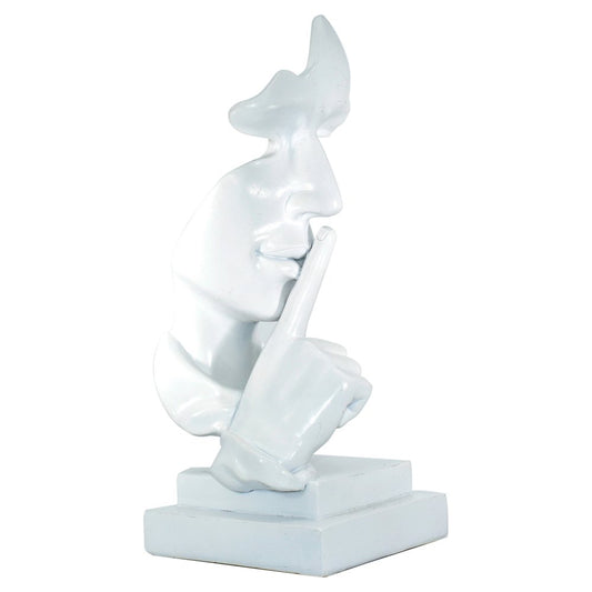 5" White Resin Tabletop Sculpture HomeRoots