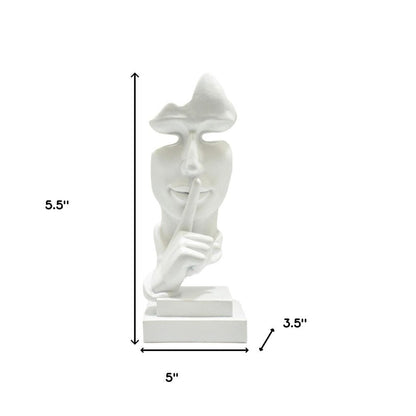 5" White Resin Tabletop Sculpture HomeRoots