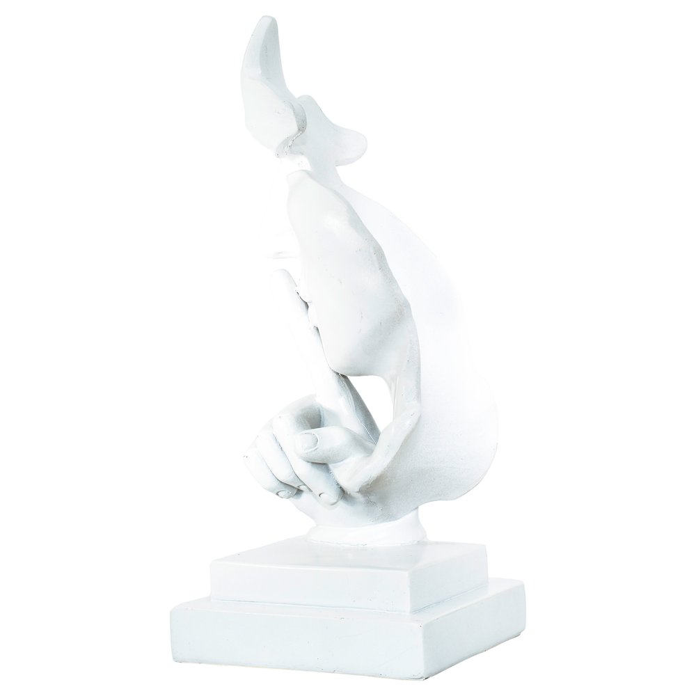 5" White Resin Tabletop Sculpture HomeRoots