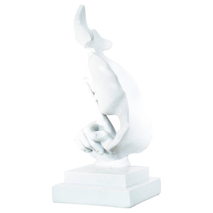 5" White Resin Tabletop Sculpture HomeRoots