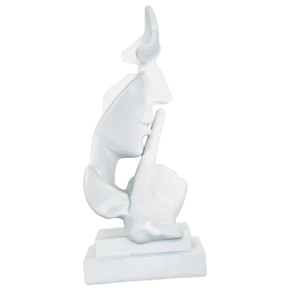 5" White Resin Tabletop Sculpture HomeRoots