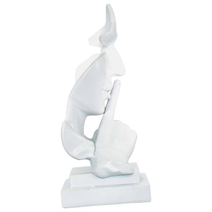 5" White Resin Tabletop Sculpture HomeRoots