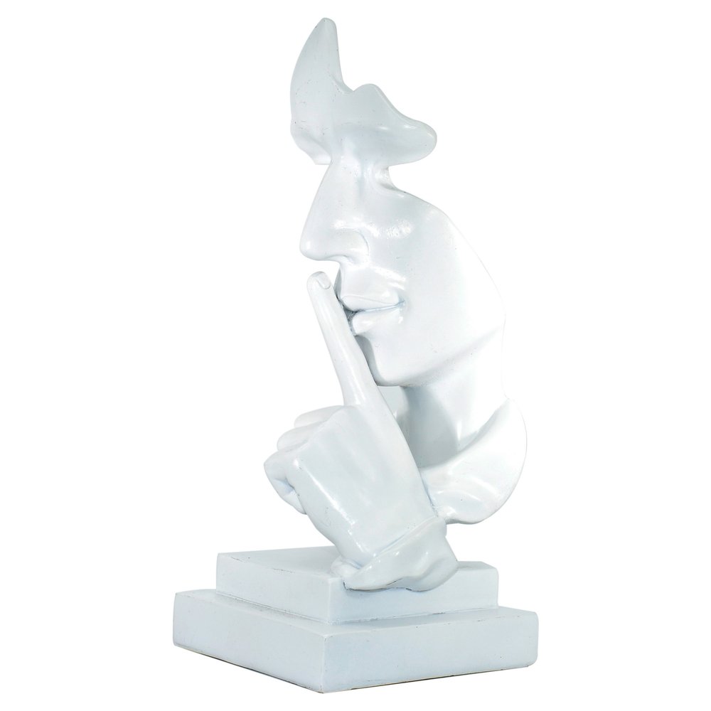 5" White Resin Tabletop Sculpture HomeRoots