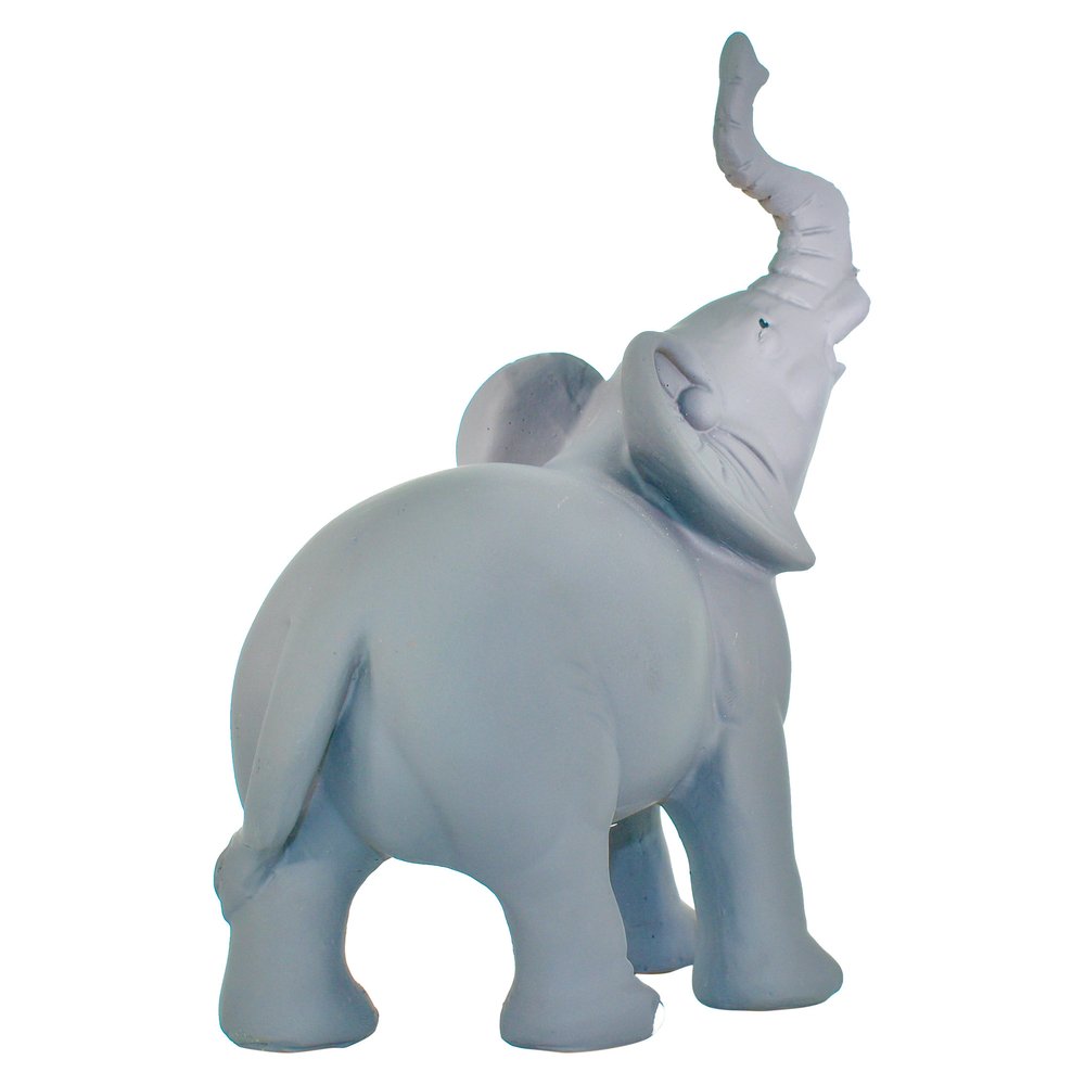 7" Stone And White Resin Elephant Tabletop Sculpture HomeRoots