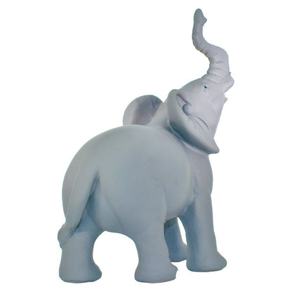 7" Stone And White Resin Elephant Tabletop Sculpture HomeRoots