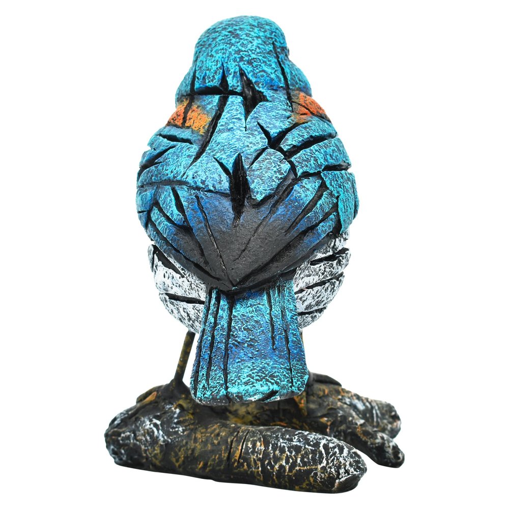 5" Blue Orange And White Resin Bird Tabletop Sculpture HomeRoots