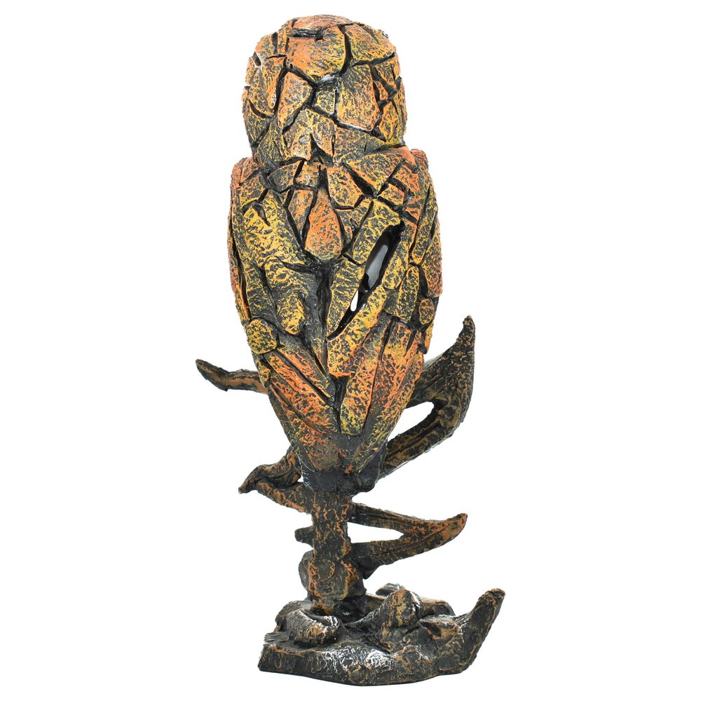 8" Brown Yellow And White Resin Owl Tabletop Sculpture HomeRoots