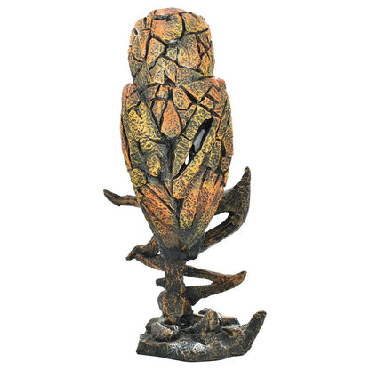 8" Brown Yellow And White Resin Owl Tabletop Sculpture HomeRoots