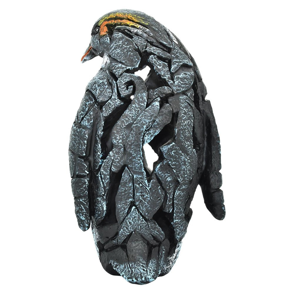 6" Black Blue And Orange Resin Penguin Tabletop Sculpture HomeRoots