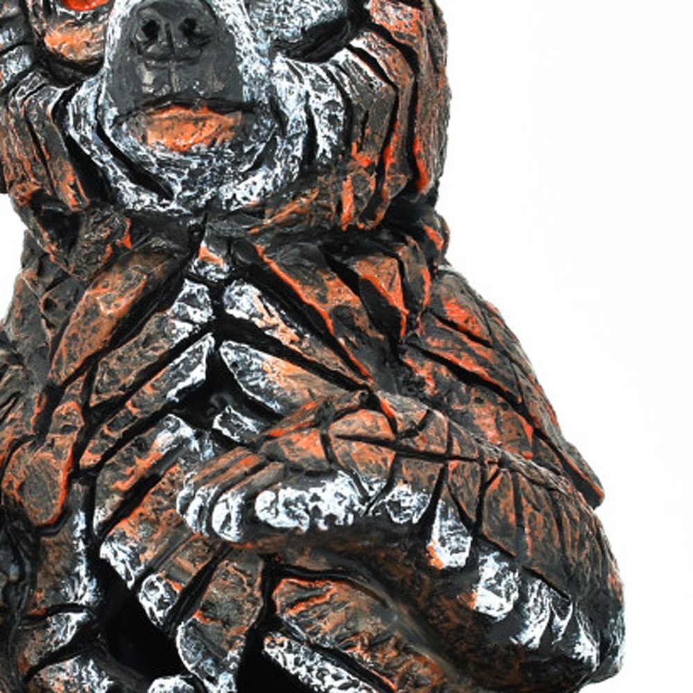 6" Brown White And Black Resin Bear Tabletop Sculpture HomeRoots
