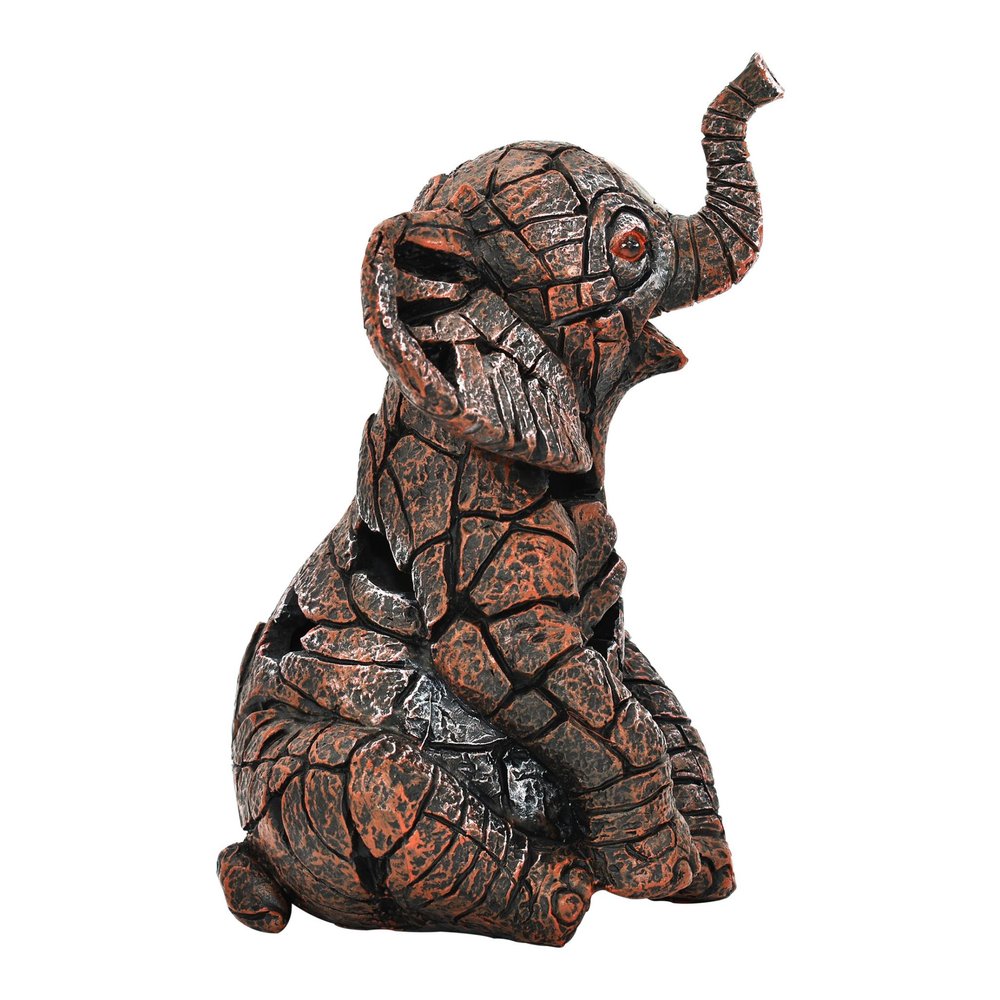 6" Brown And White Resin Elephant Tabletop Sculpture HomeRoots