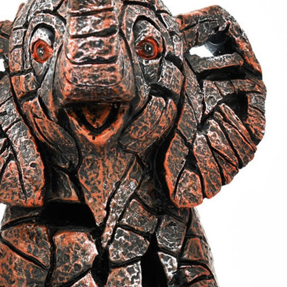 6" Brown And White Resin Elephant Tabletop Sculpture HomeRoots