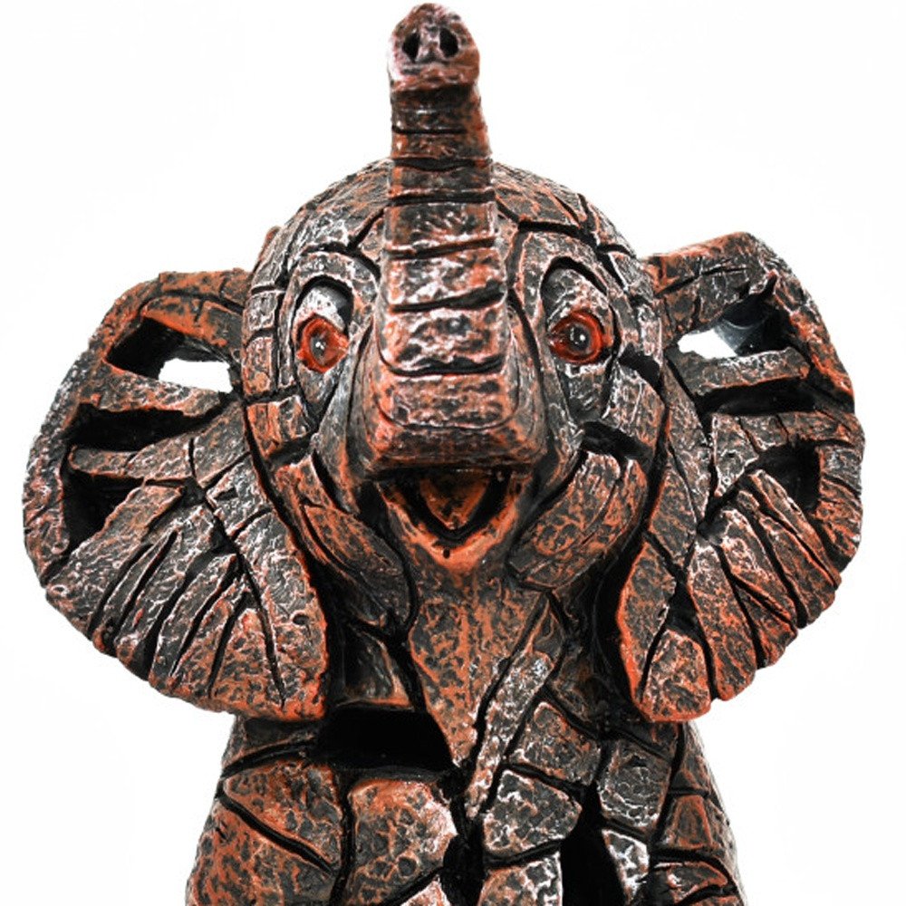 6" Brown And White Resin Elephant Tabletop Sculpture HomeRoots