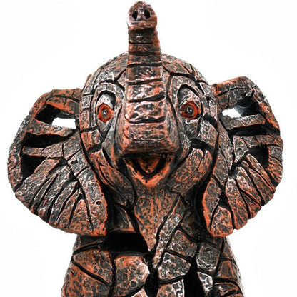 6" Brown And White Resin Elephant Tabletop Sculpture HomeRoots