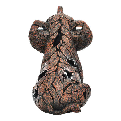 6" Brown And White Resin Elephant Tabletop Sculpture HomeRoots