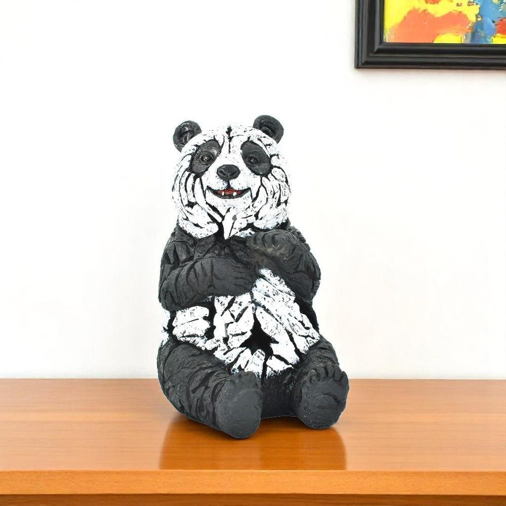 6" Black And White Resin Panda Tabletop Sculpture HomeRoots