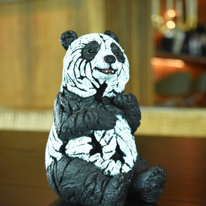 6" Black And White Resin Panda Tabletop Sculpture HomeRoots
