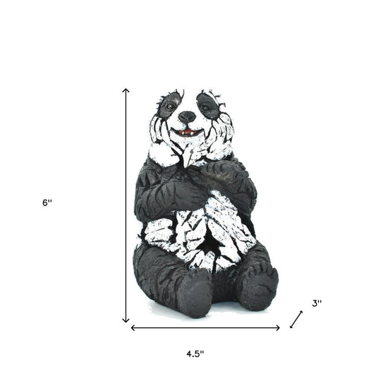6" Black And White Resin Panda Tabletop Sculpture HomeRoots