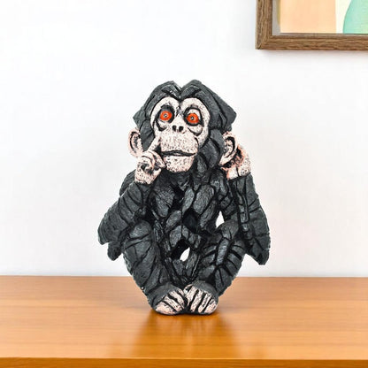 6" Brown Pink And Red Resin Monkey Tabletop Sculpture HomeRoots