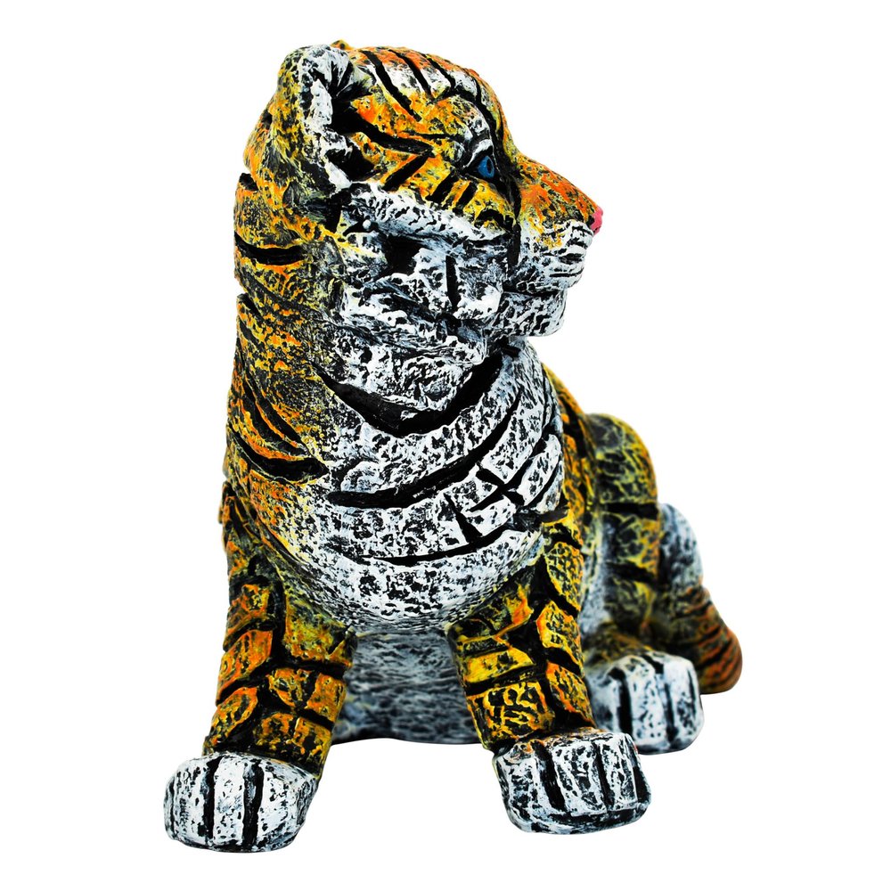 5" Orange White And Black Resin Tiger Tabletop Sculpture HomeRoots