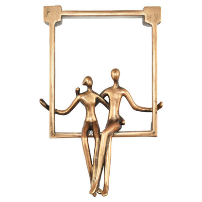7" Bronze Resin People Tabletop Sculpture HomeRoots