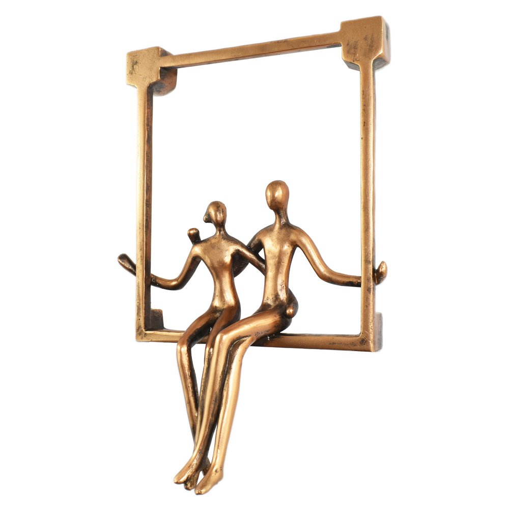 7" Bronze Resin People Tabletop Sculpture HomeRoots