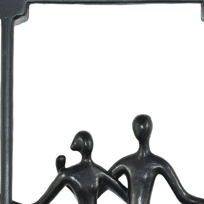 Set of Three Black Resin People Tabletop Sculpture HomeRoots