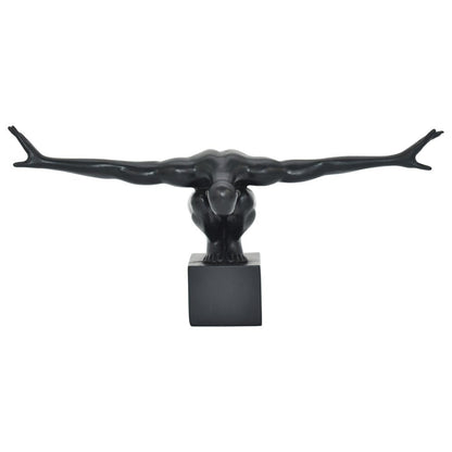4" Black Resin Man Tabletop Sculpture HomeRoots