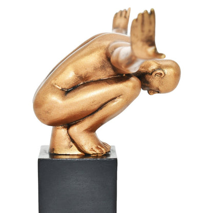 4" Bronze Resin Man Tabletop Sculpture HomeRoots