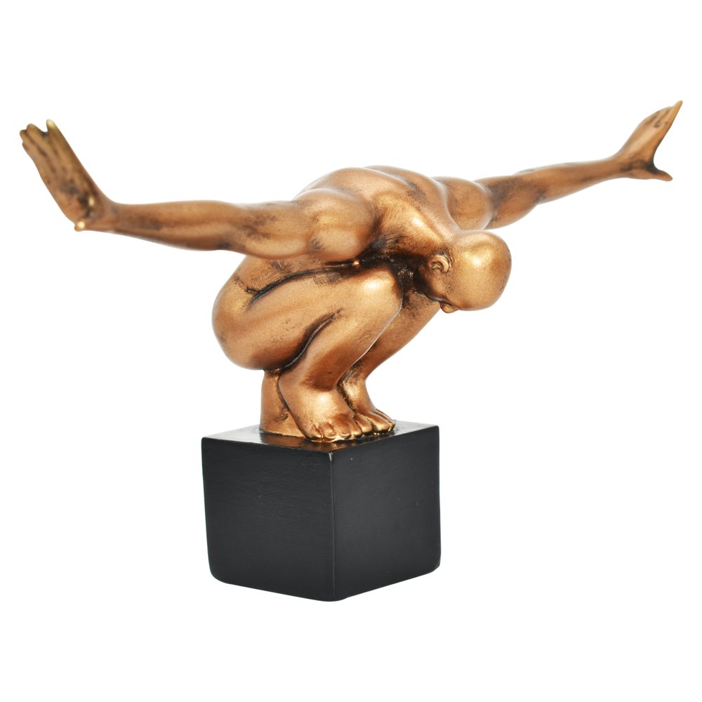 4" Bronze Resin Man Tabletop Sculpture HomeRoots