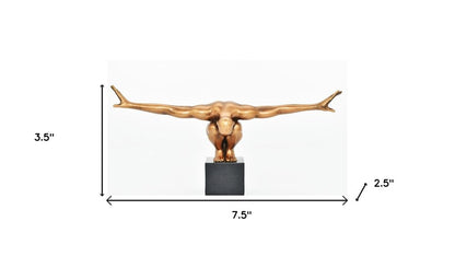 4" Bronze Resin Man Tabletop Sculpture HomeRoots