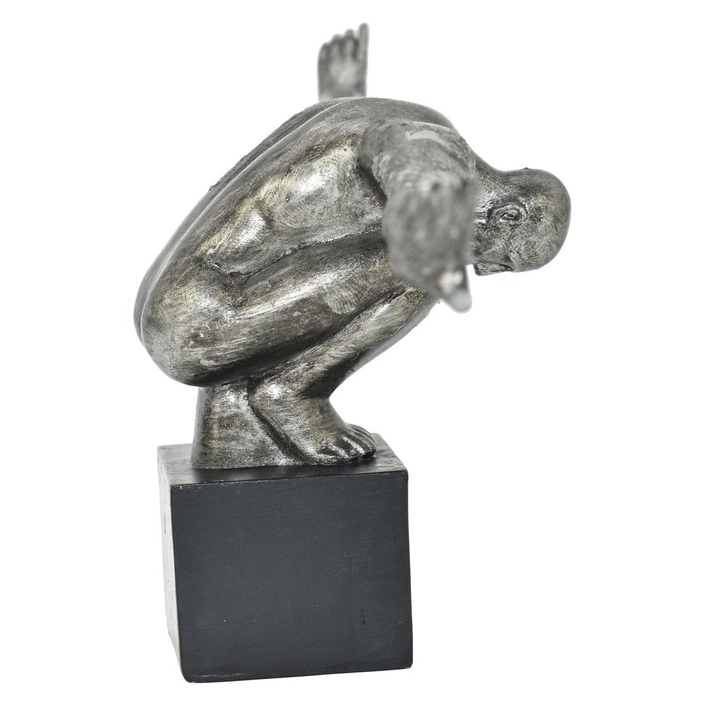 4" Pewter Resin Man Tabletop Sculpture HomeRoots