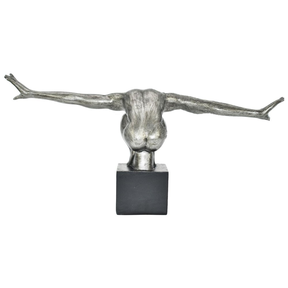 4" Pewter Resin Man Tabletop Sculpture HomeRoots