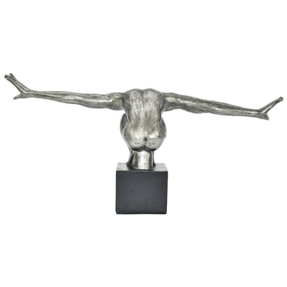 4" Pewter Resin Man Tabletop Sculpture HomeRoots