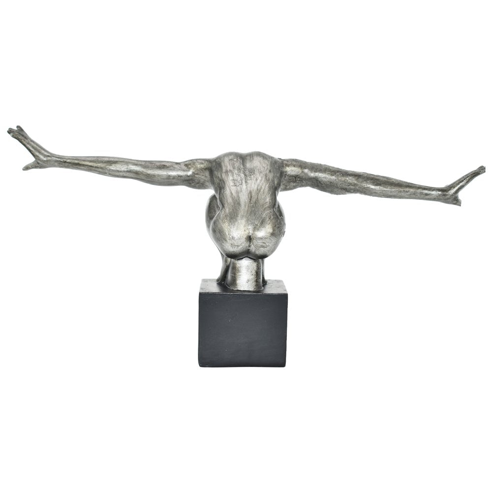 4" Pewter Resin Man Tabletop Sculpture HomeRoots