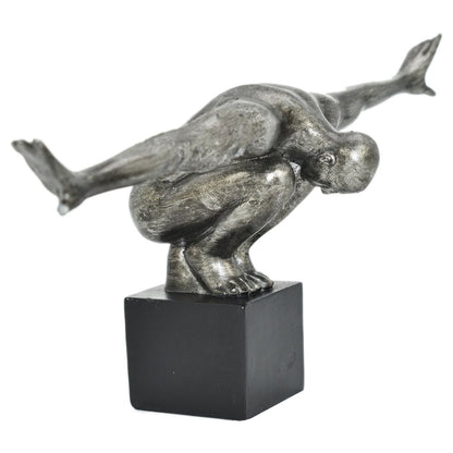 4" Pewter Resin Man Tabletop Sculpture HomeRoots