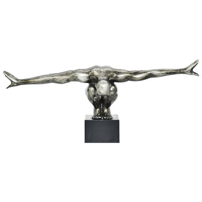 4" Pewter Resin Man Tabletop Sculpture HomeRoots