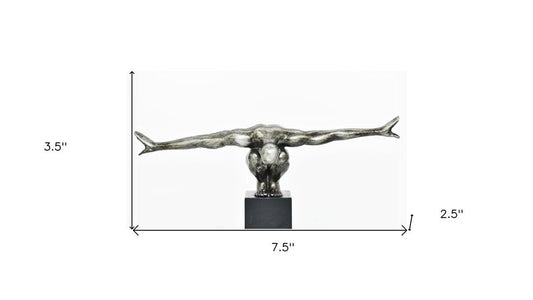 4" Pewter Resin Man Tabletop Sculpture HomeRoots