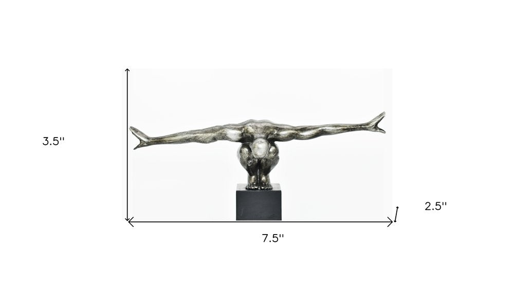 4" Pewter Resin Man Tabletop Sculpture HomeRoots