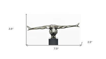 4" Pewter Resin Man Tabletop Sculpture HomeRoots
