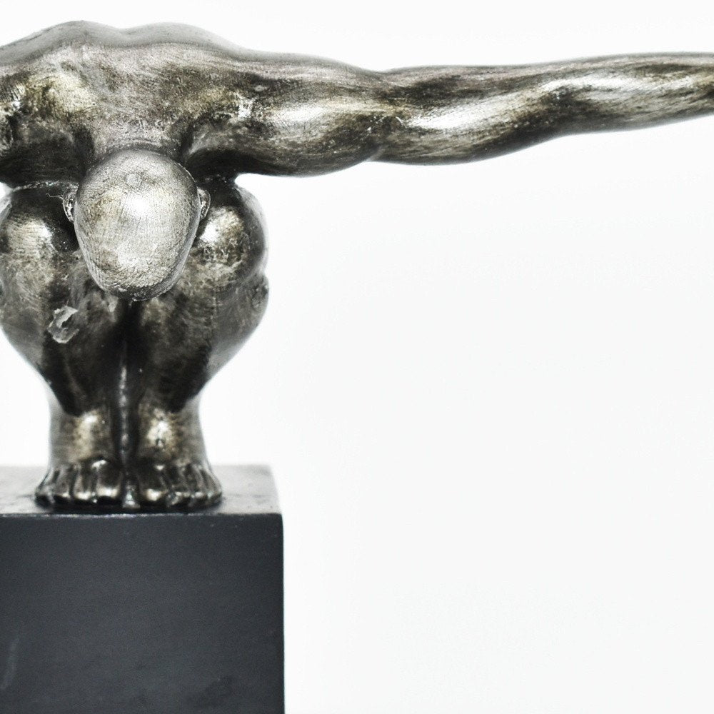 4" Pewter Resin Man Tabletop Sculpture HomeRoots